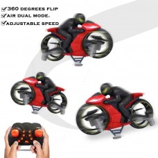 2-in-1 Remote Control Stunt Motorcycle for Ground and Air